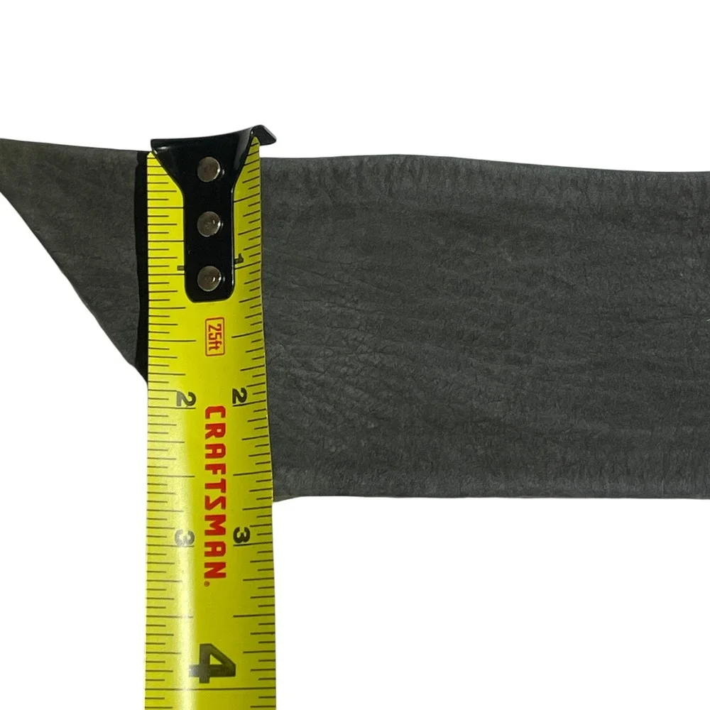 Vintage Black Wide Suede Leather Wrap Belt Hook Loop Closure Minimalist Womens M